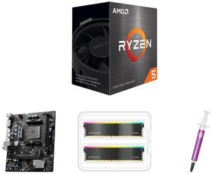 CPU Motherboard Memory CPU Thermal Paste / Grease Combo -  AMD 100-100000457BOX Bundle with  MSI B450M-A PRO MAX II  and V-color TL416G32S816CSPKWK and Cooler Master MGZ-NDSG-N07M-R2