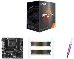 CPU Motherboard Memory CPU Thermal Paste / Grease Combo -  AMD 100-100000457BOX Bundle with  MSI B550M PRO-VDH WIFI  and V-color TL416G32S816CSPKWK and Cooler Master MGZ-NDSG-N07M-R2