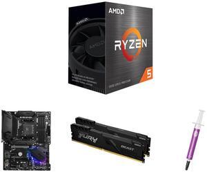 CPU Motherboard Memory CPU Thermal Paste / Grease Combo -  AMD 100-100000457BOX Bundle with  MSI MPG B550 GAMING PLUS  and Kingston Technology Corp. KF432C16BBK2/32 and Cooler Master MGZ-NDSG-N07M-R2