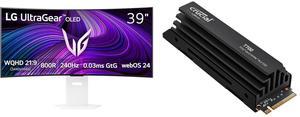 LG UltraGear™ OLED GX9s (39GX90SA) 240Hz OLED Smart Monitor with steep 800R curvature Crucial T700 GEN5 NVME M.2  SSD w/ Heatsink 2280 1TB PCI-Express 5.0 x4 TLC NAND² Internal Solid State Drive (SSD) CT1000T700SSD5