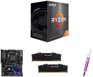 CPU Motherboard Memory CPU Thermal Paste / Grease Combo -  AMD 100-100000457BOX Bundle with  MSI MPG B550 GAMING PLUS  and G.SKILL F4-3200C16D-32GVK and Cooler Master MGZ-NDSG-N07M-R2