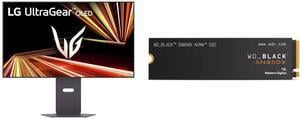 LG 32" 480 Hz OLED UHD Gaming Monitor FreeSync Premium Pro & G-Sync Compatible DCI-P3 98.5% 32GX870A-B WD_BLACK 4TB SN850X NVMe Internal Gaming SSD Solid State Drive - Gen4 PCIe, M.2 2280, Up to 7,300 MB/s - WDS400T2X0E LG 32" 480 Hz OLED UHD Gaming Monitor FreeSync Premium Pro & G-Sync Compatible DCI-P3 98.5% 32GX870A-B WD_BLACK 4TB SN850X NVMe Internal Gaming SSD Solid State Drive - Gen4 PCIe, M.2 2280, Up to 7,300 MB/s - WDS400T2X0E