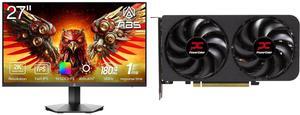 Monitor GPU Combo -  ABS GQ271NE Bundle with  PowerColor RX9060XT 8G-A