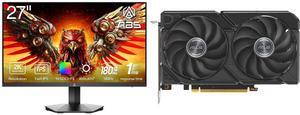 Monitor GPU Combo -  ABS GQ271NE Bundle with  ASUS DUAL-RX9060XT-8G