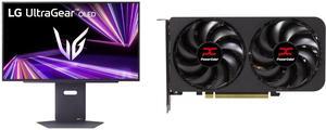 Monitor GPU Combo -  LG Electronics 27GX790A-B Bundle with  PowerColor RX9060XT 8G-A