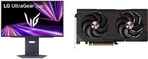 Monitor GPU Combo -  LG Electronics 27GX790A-B Bundle with  Sapphire Tech 11350-04-20G