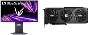 Monitor GPU Combo -  LG Electronics 27GX790A-B Bundle with  GIGABYTE GV-R9060XTGAMING -8GD