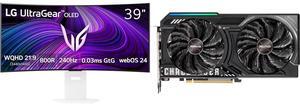 Monitor GPU Combo -  LG Electronics 39GX90SA Bundle with  ASRock RX9060XT CL 8GO