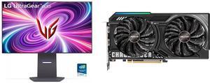 Monitor GPU Combo -  LG Electronics 32GS95UE-B Bundle with  ASRock RX9060XT CL 8GO
