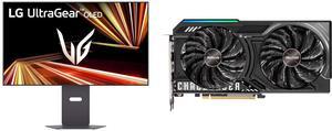 Monitor GPU Combo -  LG Electronics 32GX870A-B Bundle with  ASRock RX9060XT CL 8GO