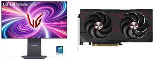 Monitor GPU Combo -  LG Electronics 32GS95UE-B Bundle with  Sapphire Tech 11350-04-20G
