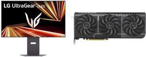 Monitor GPU Combo -  LG Electronics 32GX870A-B Bundle with  ASUS PRIME-RX9060XT-O8G