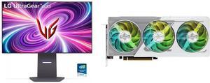 Monitor GPU Combo -  LG Electronics 32GS95UE-B Bundle with  ASRock RX9060XT SL 16GO