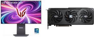 Monitor GPU Combo -  LG Electronics 32GS95UE-B Bundle with  GIGABYTE GV-R9060XTGAMING OC-16GD