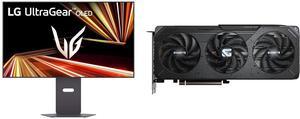 Monitor GPU Combo -  LG Electronics 32GX870A-B Bundle with  GIGABYTE GV-R9060XTGAMING OC-16GD