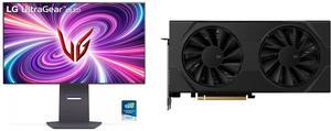 Monitor GPU Combo -  LG Electronics 32GS95UE-B Bundle with  XFX RX-96TSW8GBQ