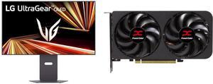Monitor GPU Combo -  LG Electronics 32GX870A-B Bundle with  PowerColor RX9060XT 8G-A