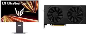 Monitor GPU Combo -  LG Electronics 32GX870A-B Bundle with  XFX RX-96TSW8GBQ