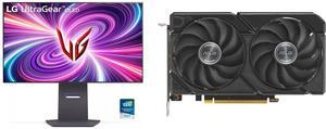 Monitor GPU Combo -  LG Electronics 32GS95UE-B Bundle with  ASUS DUAL-RX9060XT-8G
