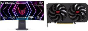 Monitor GPU Combo -  LG Electronics 39GS95QE-B Bundle with  PowerColor RX9060XT 8G-A
