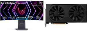 Monitor GPU Combo -  LG Electronics 39GS95QE-B Bundle with  XFX RX-96TSW8GBQ