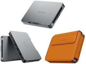 Khadas Mind 2 AI Mini PC Intel Ultra 7 155H with 5.55Wh Standby Battery, ThunderBolt4, USB4, 64GB LPDDR5 RAM, 2TB PCIe 4.0 SSD, WiFi 6E, BT5.3, Portable Computer for Business Home, Silver Khadas Mind 2s Mini PC Intel Core Ultra 7 255H 16C/1