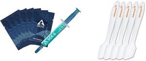 Arctic MX-6 ULTIMATE Performance Thermal Paste with 6x MX Cleaner AAAwave Thermal Paste Spreader - Spatula for Applying and Spreading Thermal Paste or Liquid Metal on CPU, GPU and Heatsinks Pack of 5