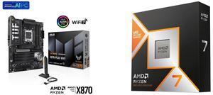Motherboard CPU Combo -  ASUS TUF GAMING X870-PLUS WIFI Bundle with AMD 9800X3D