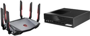 MSI RadiX AXE6600 WiFi 6E Tri-Band Gaming Router  support 2.5GHz/5GHz/6GHz, AI QoS support MSI Desktop Computer PRO DP21 13M-655US Intel Core i5-13400 16GB DDR4 1TB PCIe SSD Windows 11 Pro 64-bit