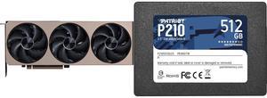 GPU SSD Combo -  MSI RTX 5070 Ti 16G INSPIRE 3X OC Bundle with  Patriot Memory P210S512G25