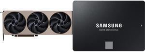 GPU SSD Combo -  MSI RTX 5070 Ti 16G INSPIRE 3X OC Bundle with  SAMSUNG MZ-77E500B/AM