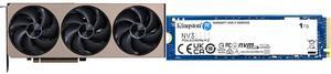 GPU SSD Combo -  MSI RTX 5070 Ti 16G INSPIRE 3X OC Bundle with  Kingston Technology Corp. SNV3S/1000G