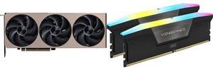 GPU Memory Combo -  MSI RTX 5070 Ti 16G INSPIRE 3X OC Bundle with  Corsair CMH32GX5M2E6000C36
