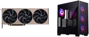 GPU Computer Case Combo -  MSI RTX 5070 Ti 16G INSPIRE 3X OC Bundle with  Phanteks PH-XT523P1_DBK01