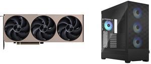 GPU Computer Case Combo -  MSI RTX 5070 Ti 16G INSPIRE 3X OC Bundle with  Fractal Design FD-C-POR1X-06