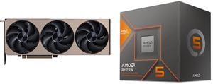 GPU CPU Combo -  MSI RTX 5070 Ti 16G INSPIRE 3X OC Bundle with  AMD 100-100001237BOX