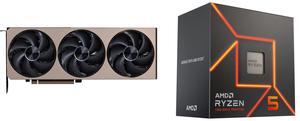 GPU CPU Combo -  MSI RTX 5070 Ti 16G INSPIRE 3X OC Bundle with  AMD 100-100001015BOX
