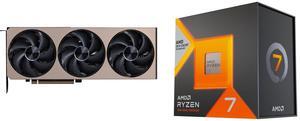 GPU CPU Combo -  MSI RTX 5070 Ti 16G INSPIRE 3X OC Bundle with  AMD 100-100000910WOF