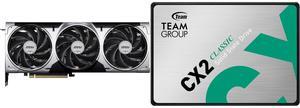 GPU SSD Combo -  MSI RTX 5070 12G VENTUS 3X OC Bundle with  Team Group T253X6256G0C101