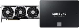 GPU SSD Combo -  MSI RTX 5070 12G VENTUS 3X OC Bundle with  SAMSUNG MZ-77E500B/AM