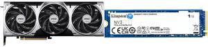 GPU SSD Combo -  MSI RTX 5070 12G VENTUS 3X OC Bundle with  Kingston Technology Corp. SNV3S/1000G