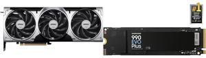 GPU SSD Combo -  MSI RTX 5070 12G VENTUS 3X OC Bundle with  SAMSUNG MZ-V9S1T0B/AM