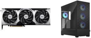 GPU Computer Case Combo -  MSI RTX 5070 12G VENTUS 3X OC Bundle with  Fractal Design FD-C-POR1X-06