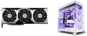 GPU Computer Case Combo -  MSI RTX 5070 12G VENTUS 3X OC Bundle with  NZXT CM-H91FW-01