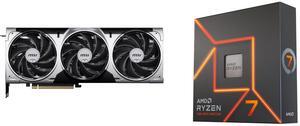 GPU CPU Combo -  MSI RTX 5070 12G VENTUS 3X OC Bundle with  AMD 100-100000591WOF