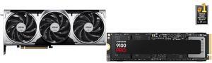 GPU SSD Combo -  MSI RTX 5070 12G VENTUS 3X OC Bundle with  SAMSUNG MZ-VAP4T0B/AM