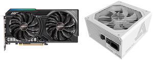 ASRock Challenger Radeon RX 9060 XT Graphics Card RX9060XT CL 8GO RX 9060XT Montech TITAN PLA 750 750 W Power Supply