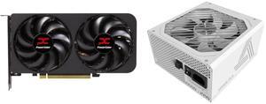 PowerColor Reaper Radeon RX 9060 XT Graphics Card Reaper AMD Radeon RX 9060 XT 8GB GDDR6 RX 9060XT 8GB Montech TITAN PLA 750 750 W Power Supply