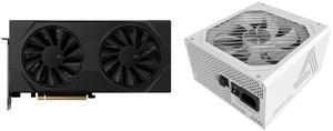 XFX Swift AMD Radeon RX 9060 XT OC Gaming Edition with 8GB GDDR6 HDMI 2xDP, AMD RDNA 4 RX 9060XT 8GB Montech TITAN PLA 750 750 W Power Supply