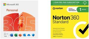 Microsoft 365 Personal | 12-Month Subscription, 1 person | Premium Office apps - now with Copilot | 1TB OneDrive cloud storage | PC/Mac Download NEWEGG EXCLUSIVE Norton 360 Standard 2025, Antivirus software for 1 Device with Auto-Renewal –